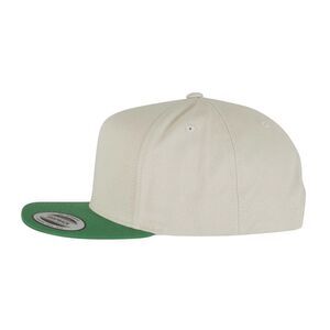 Flexfit Unisex Adult Yupoong 5 Panel  Baseball Cap / Beige/Green